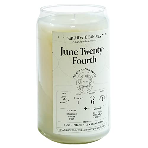 Birthdate Candles, June 24 Cancer Zodiac Scented Candles