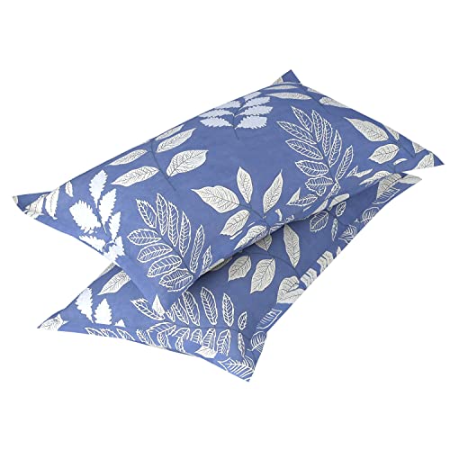Image of HOMEKART Prime Collection Microfiber Double Bed Bedsheet with 2 Pillow Covers | Soft, Wrinkle-Free & Breathable | 164 TC Floral Printed Bed Sheet Set (Blue, 90x88 Inches)