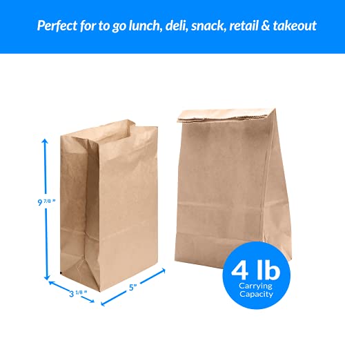 Image of Reli. Brown Paper Bags | 500 Count | Paper Lunch Bags Ideal for Small Lunches and Crafts | Perfect for Sandwiches and Snacks