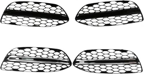 Rejilla delantera para Benz W205 2015-2018, juego de parachoques negro izquierdo y derecho 2