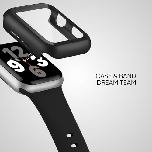 Image of Adorique 3-in-1 Compatible for Apple Watch Band 40mm 41mm 42mm 44mm 45mm 46mm, Soft Silicone Sport Strap for iWatch Series SE 10 9 8 7 6 5 4 3