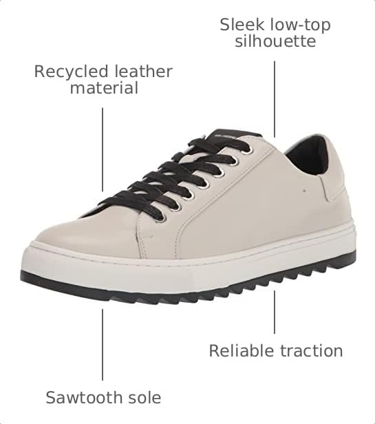 Image of Karl Lagerfeld Mens Leather Two Tone Sole Sneaker