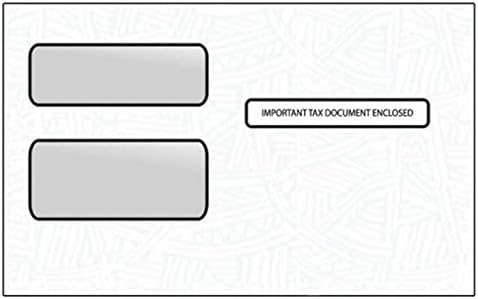 Bulk Double Window W2 & 1099 Envelopes - 500 Pc Box
