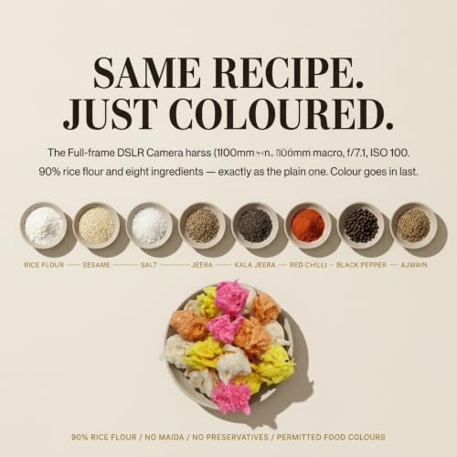 Image of Savita Kitchen Mix Colour Tilauri Papad 300g | Handmade Rice Flour Papad with Til, Kala Jeera & Ajwain | No Maida, No Preservatives | Traditional Bihari Chawal Ka Papad | Fry Before Serving