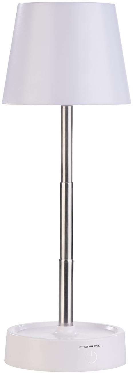 PEARL Nachtischlampe: 8er-Set Dimmbare Teleskop-Akku-Tischleuchte mit 80 Lumen, 1.200 mAh (LED Tischleuchte Batterie, aufladbare Tischlampe, Regal)