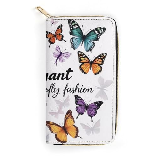 Lightweight Fashion Butterfly Colorful Monarch Butterflies Wallet for Unisex, Wallet with ID Pockets and Multiple Card Slots, Wallets Easy to Carry