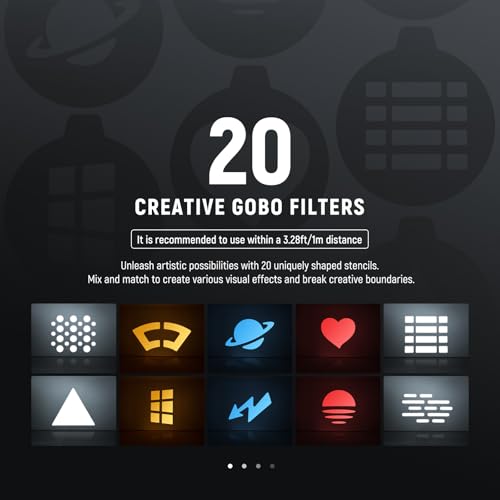 NEEWER BASICS RGB 撮影ライト ビデオライト 写真用懐中電灯 4色/20ゴボフィルター/7500mAh 充電式フラッシュライト 10W LEDスポットライト 小型 軽量 アルミ合金製パターン雰囲気作りハンドヘルド補光灯 自撮り/物撮り/ポートレート/ビデオ録画/スタジオ/動画照明用 FL10