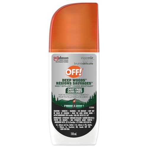 OFF! Deep Woods Répulsif Moustiques Sans DEET, Vaporisateur Insectes, Format Voyage 118mL