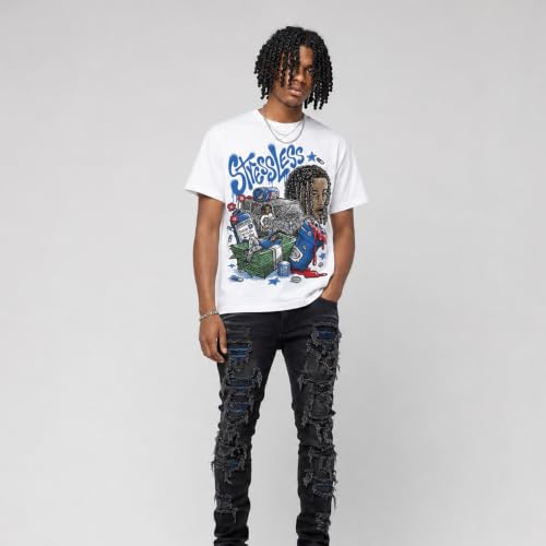Image of DopeSkill Graphic Tee Streetwear Hip Hop Hypebeast Street Style Unisex T-Shirt Sneaker Colour Matching Shirts Cool Flexing