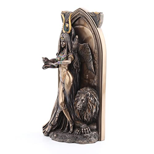 Estatua de Resina Sacerdotisa Egipcia Acabado Bronce 10.63 in miniatura 4