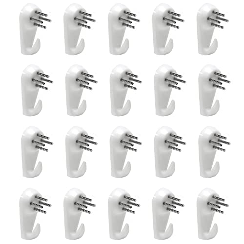 Image of Picture Hangers Ceiling Hooks Professional Photo Frame Hooks Kit with Nails for Hanging Plants Mugs Wind Chimes Utensils White 20PCS