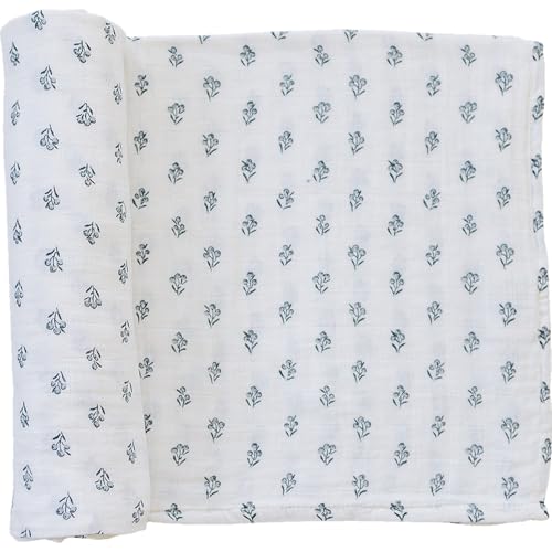 Image of Mebie Baby Cream Berry Muslin Swaddle Blanket, Modern and Neutral, Soft, Newborn Swaddle, 0-3 Month, Comfy Wrap, Baby Essentials & Gifts