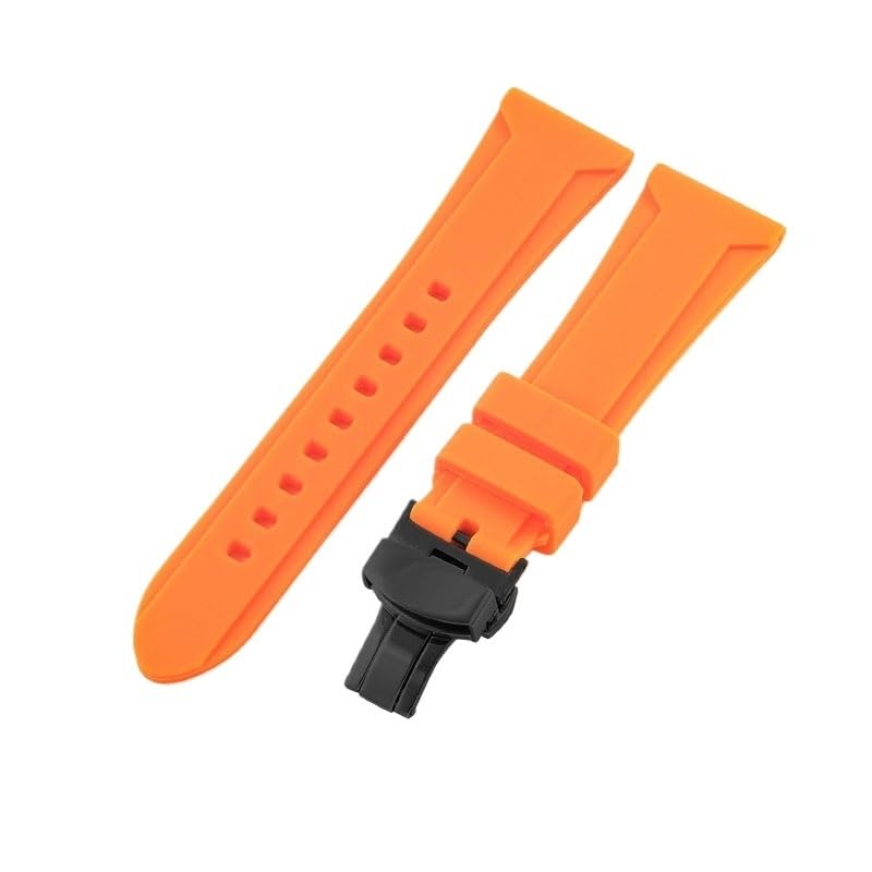 Bracelet silicone Diesel 26mm orange pour montre homme DZ4318 et DZ7395