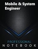 mobiles system  Mobile & System Engineer Notebook, Professional Notebook, Office Writing Engineering Notebook, Daily Notes & Action Items Notebook, 140 pages, 8.5” x 11”, Glossy cover
