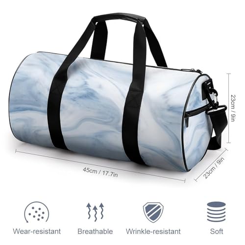 Sac de voyage marbre blanc chic et robuste pour le week-end - 2