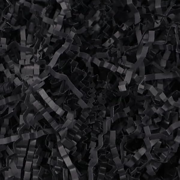 AGOBUHE Crinkle Paper Filler 1/2LB (8oz) Black Shredded Paper for Gift Baskets & Box, Gift Filling and Basket Stuffers, Paper Shreds Stuffing for Easter Party Birthday Packaging Wrapping