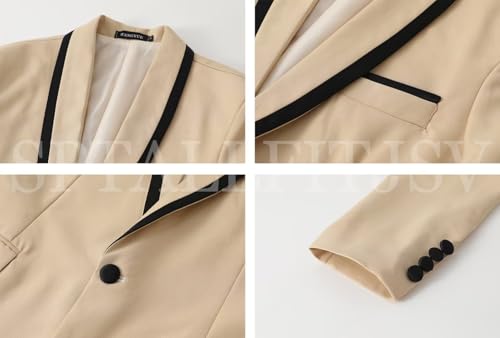 Mens Tuxedo Suits 3 Piece Slim Fit Dinner Prom Suit Shawl Lapel 1 Button Tux Blazer Vest and Pants with Bow Tie3