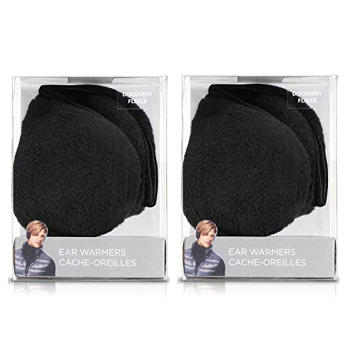 180S Degrees Winter Ear Warmers | Behind-The-Head Adjustable & Foldable Earmuffs (Black, 2) #TOP1