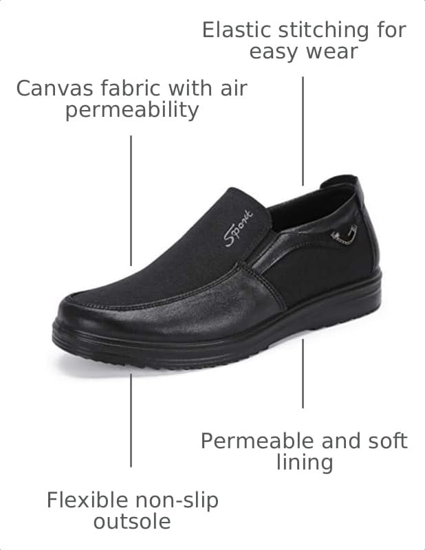 Image of COSIDRAM Mens Loafer Casual Shoes Comfort Lightweight Driving Walking Shoes | Flexible slip-on construction, breathable upper fabric, ideal for daily walking, shopping and casual outdoor activities