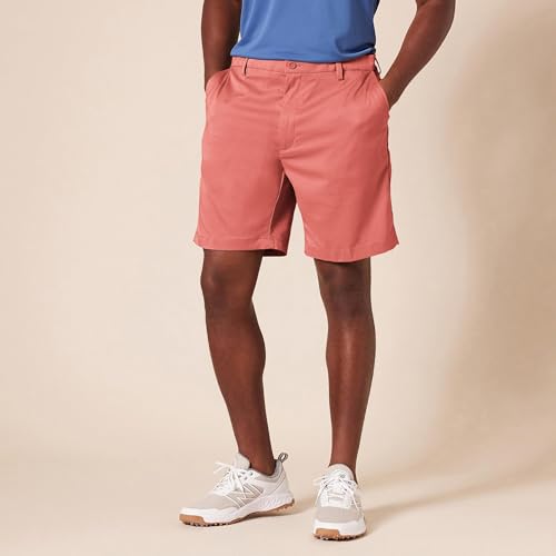 Image of Amazon Essentials Men's Classic-Fit 9 inch Inseam Moisture-Wicking Stretch Golf Shorts with Active Waistband, Functional Pockets (Available in Big & Tall)