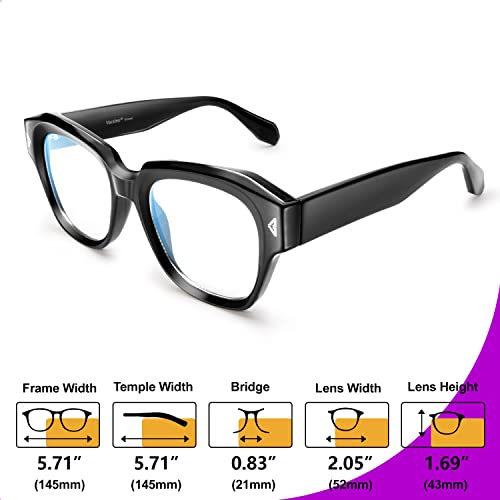 Image of VISOONE Acetate Blue Light Blocking Glasses Square with Anti Computer Glare for Gaming Women and Men GROUSE