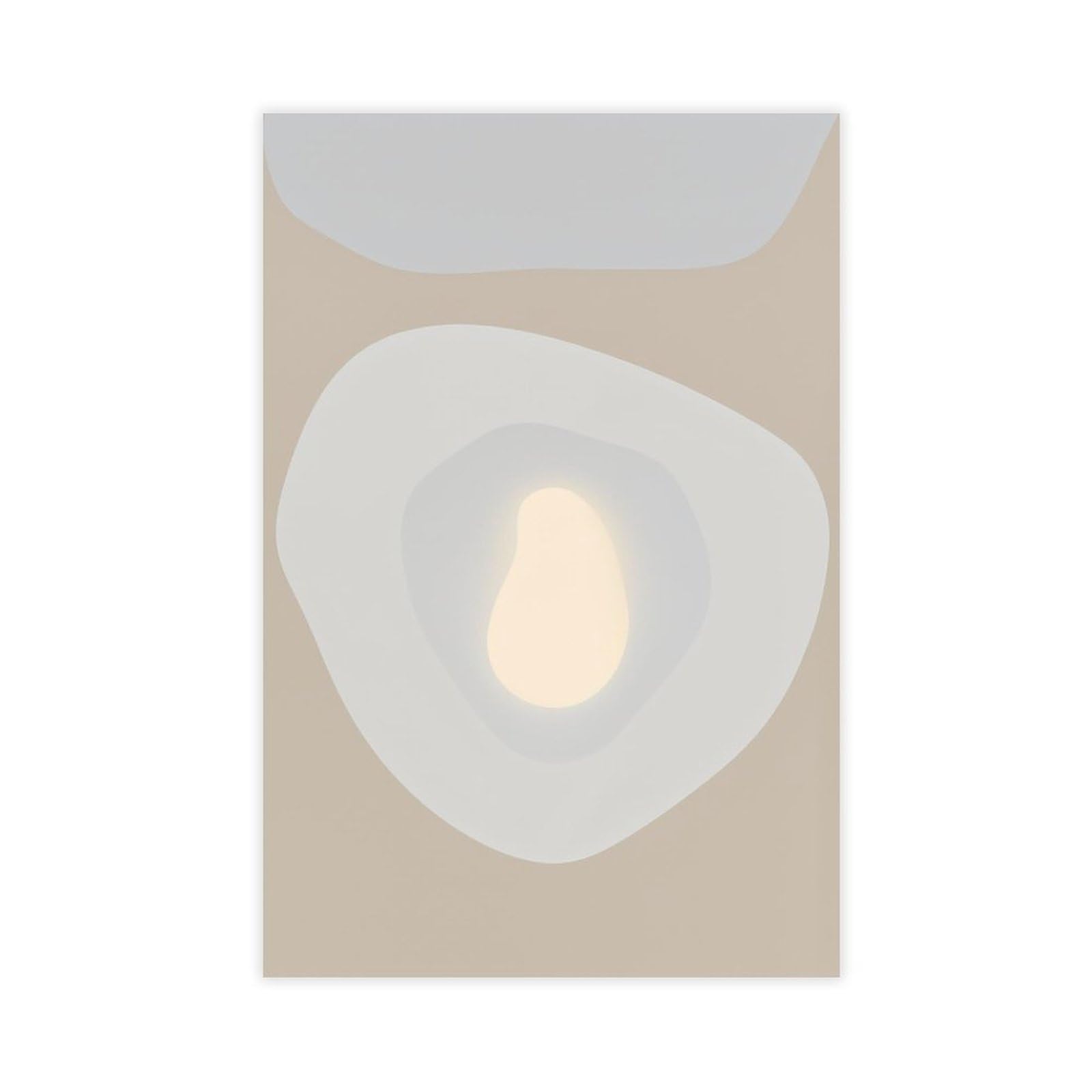 Zguols Beige Abstract And Minimalist Poster 12 Canvas Poster Bedroom Decor Sports Landscape Office Room Decor Gift Unframed Print 12" L X 18" W