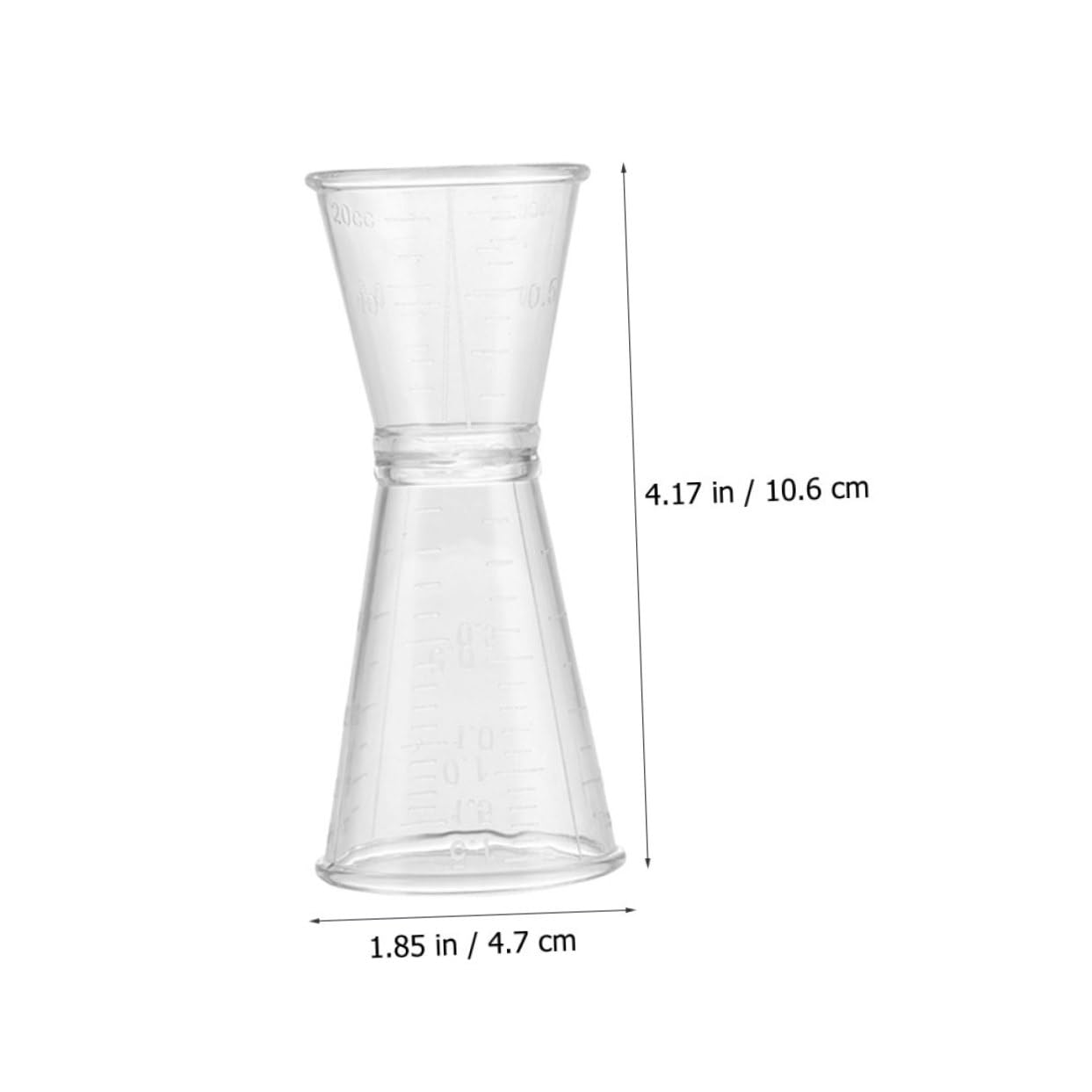 Alipis 6pc Plastic Double Jigger Cocktail Measure Cup Bar Measuring Tools for Cocktails Ounce Cup Scale Jigger for Home Bar Use