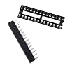 DAOKI 50Pcs DIP IC Sockets 28Pin Narrow 2 Row 2.54 mm IC Sockets Adapter Solder Type Socket