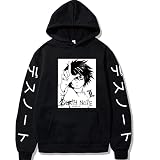 famesale Felpa con Cappuccio Unisex Death Note L Lawliet Yagami Light Pullover Felpa Anime Cosplay Costume per Uomo Donna