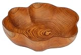 Schöne Schale Exquisite 25 cm Holzschale Teakholz Deko Holz Schale Handarbeit Bali Teak 01