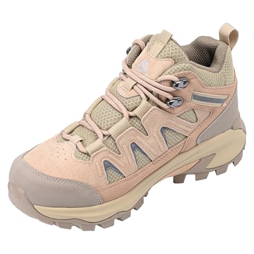 Queday Women's Leather Waterproof Hiking
