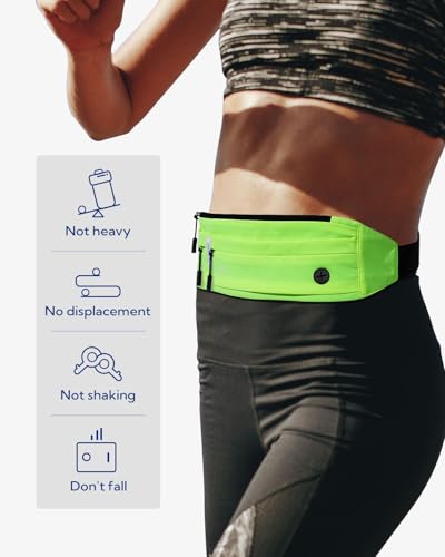 Image of WATERFLY Running Belt Fanny Pack: Runner Marathon Jogging Waist Pack Sport Workout Exercise Fitness Phone Holder Belt for Men Women Jogger Slim Waistband