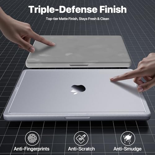 Image of Soonjet CrackGuard for MacBook Pro 14 inch Case | M5 M4 M3 M2 M1 Pro /Max 2026-2021 | Anti-Crack Upgrade | Flawless Fit | Anti Fingerprint & Scratch | Hard Shell Laptop Cover | Matte Clear