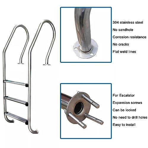 Escalera para piscina con 2/3 peldaños antideslizantes miniatura 5