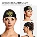Sicilian Trinacria Elastic Sweat Headbands for Women & Men, Non-Slip Wide Yoga Headband, Sports Workout Head Wrap for Running, Tennis, Gym, Fitness, Moisture Wicking
