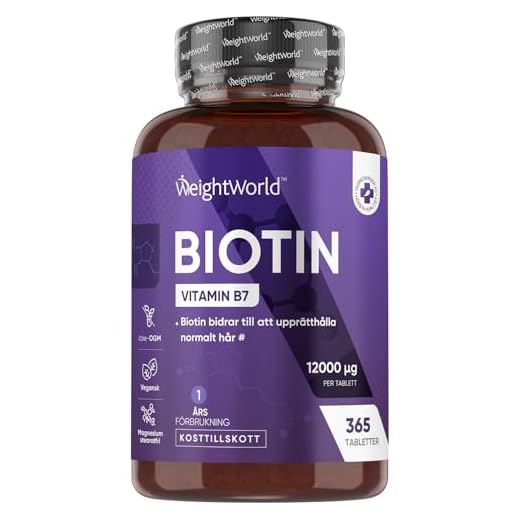 Förädlade formler premium biotin tabletter – högdoserad med 12000 mcg vitamin B – laboratorietestade innehållsämnen för hår, hud och naglar – mot håravfall och tunt hår – 365 tabletter vegan