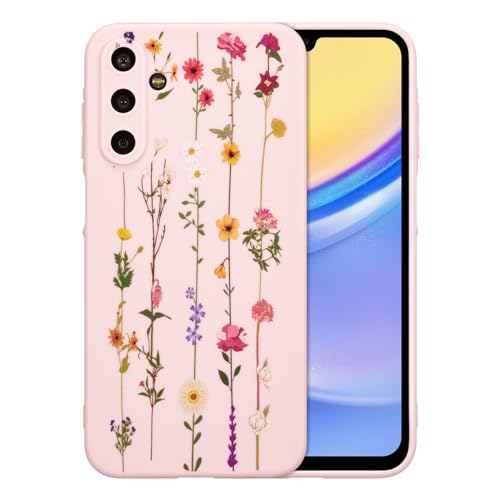Coque Samsung A25 5G fleur transparente en silicone souple antichoc fine pour fille