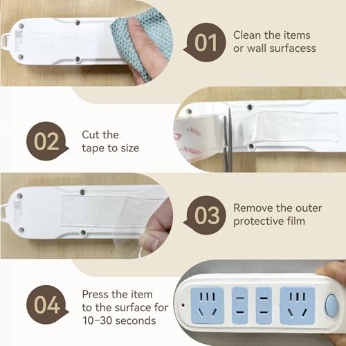 Image of Comix Double Sided Tape Heavy Duty, 1.18 inch x 197 inch(16.4ft), Removable Washable Nano Tape, Residue-Free, Multipurpose Reusable Gel Mounting Tape, 3 Rolls