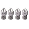 4 stks Sharp MK8 RVS Nozzle 0.2-0.5mm voor Creality CR10 Ender 3 V2 Pro Ender 5, CraftBot, Prusa i3, Anycubic 3D Printer…