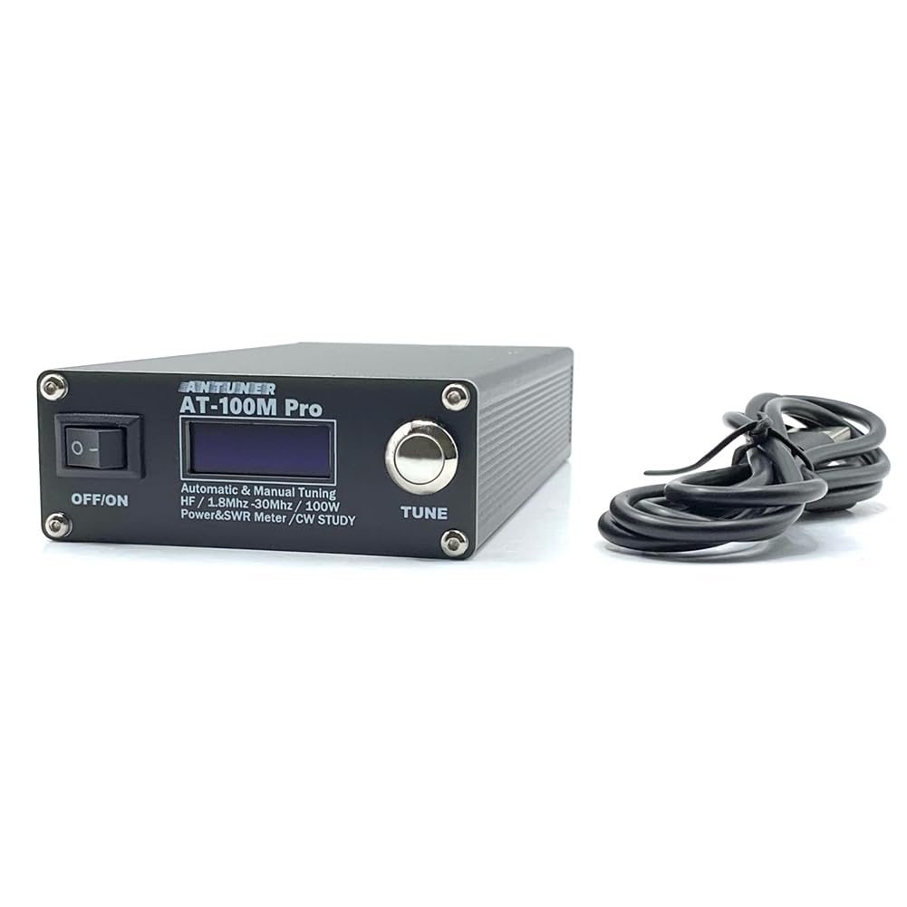 Antuner AT-100M Pro 100W 1.8MHz-30MHz ATU-100M Sintonizador de Antena QRP CóDigo Morse Medidor SWR Medidor de Potencia para Radio HF