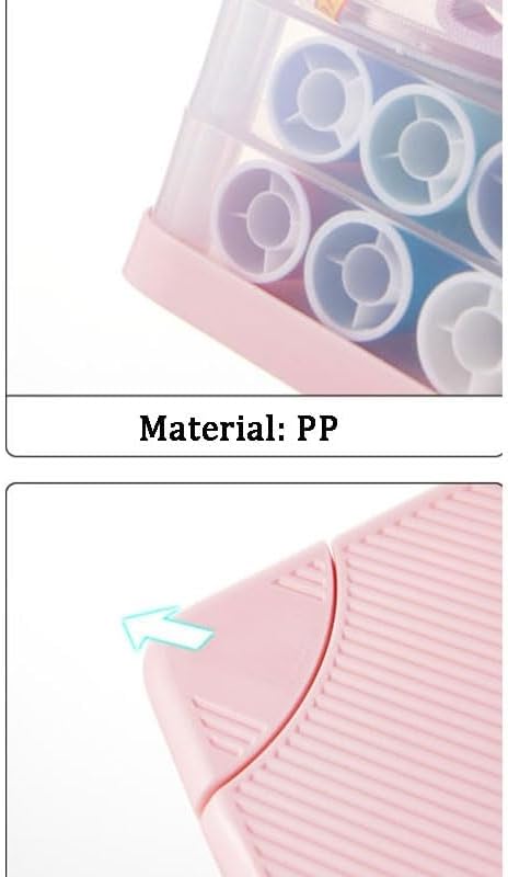 MVNOIRE Plastic Multi-Functional Rotating Household Sewing Kit Tool Box Needle Thread Bag