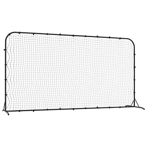 Red de rebote de fútbol, 366 x 90 x 183 cm, con marco de acero para juego de paso, control de balón, técnica de tiro