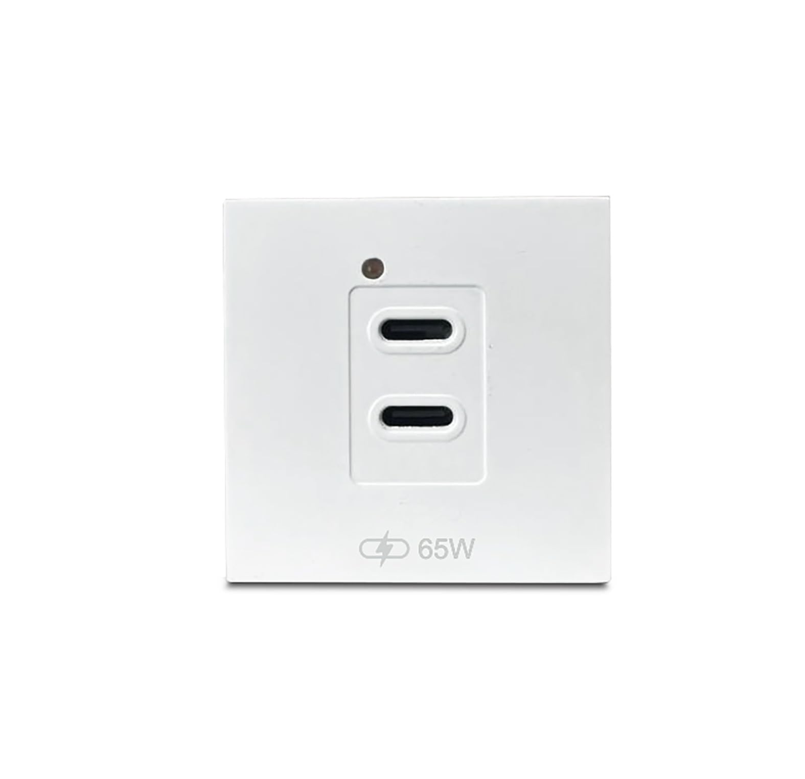 MX 65W PD GaN USB Charger Dual USB-C Ports (C+C) | 2-Module 45x45mm Modular Socket Plate | Fast Charging Wall Adapter 90-270V AC Input | Safe & Compact | White-image-49