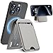 Magnetische Brieftasche für iPhone Handy Kartenhalter mit Verstellbarer Ständer 5 Kartenhalter/ID Fenster/RFID Blocker/PU Leder Wallet, für iPhone 17/16/15/14/13/12 Serie, Not for iPhone 13/12 Mini