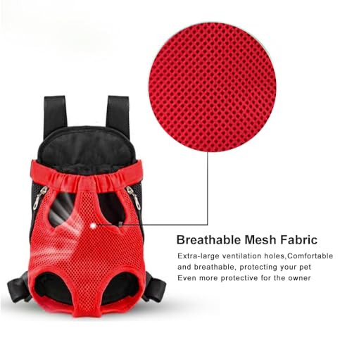 Hunde Rucksack für 1.1-2.3kg, Verstellbare Welpen Haustier Rucksack Hund Tragetasche, Camping und Reisen, Schultertasche für kleine und mittelgroße Hunde, Katzen, Kaninchen (Blau, S)