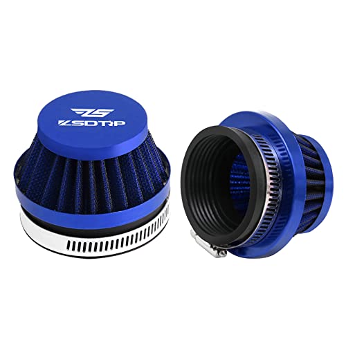 Image of 2PCS Motorcycle 60MM Air Intake Filter Universal Carburetor Air Filter Cleaner for Dirt Pit ATV SSR TTR Bike Breather Filter Fit for Many Different Carburetors (Blue 60MM)
