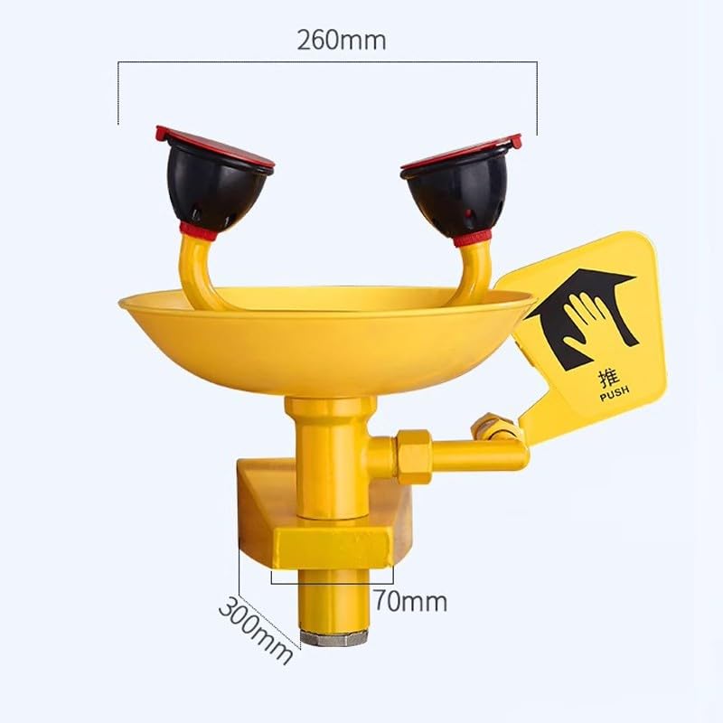 Gfdbhjer Emergency Eye Wash Station, Portable Wall Mounted Eyewash Station, Eye Wash Kit, First Aid Eye Wash Unit, Hands-Free Operation