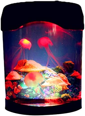QLPXY USB Aquarium Mood Light, Jellyfish Lamp LED Fantasy Lava Lamp Realistic Jellyfish Light, Home Office Gift for Men Women Kids