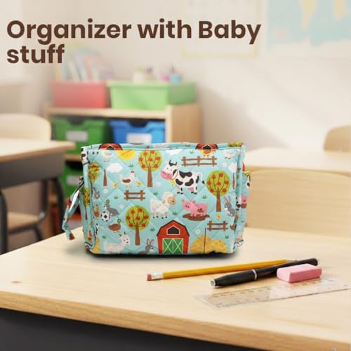 Image of 3 Zip Toileteries Organizer | Multipurpose All-in-One Compact, Foldable, Durable, Lightweight, Waterproof, Bag | Travel Friendly Pouch Ideal for Medicines & Toiletry (Farm Animal Print)