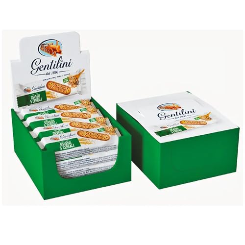 Gentilini Osvego Biscotti ai 5 Cereali, Confezione da 12 x 27g, Formato Hotel e Bar